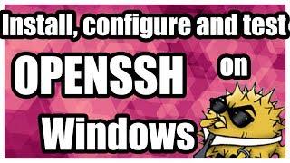 Install Configure and connect OpenSSH on Windows