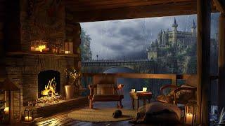 Listen To Sound of Fireplace Soft Rain and Distant Thunder is The Best Way To Healing Relaxing