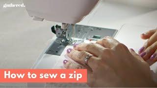How to sew a zip