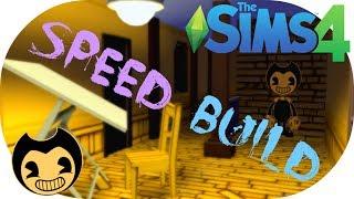 The Sims 4 BENDY SPEED BUILD - Joey Drew Studios  Bendy And The Ink Machine BATIM