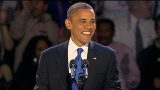 President Obamas Election Night Victory Speech - November 6 2012 in Chicago Illinois