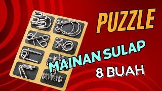 Mainan sulap trik unlock puzzle 8 pcs