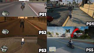 GTA San andreas Graphics Comparison PS1 vs PS2 vs PS3 vs PS4 vs PS5  Gaming_Monke