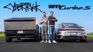 Tesla Cybertruck vs Porsche 911 Turbo S  DRAG RACE