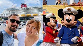 Spring Break Disney Fantasy Cruise Embarkation Day Family Oceanview Deluxe Room Tour & Royal Court