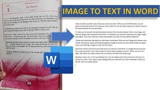 How to convert an image into text in Microsoft Word  Convert a picture into text