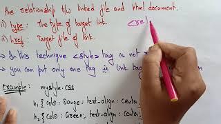 external css in html  Web Technology  Lec-15  Bhanu Priya