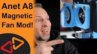 Anet A8 upgrades - Magnetic extruder fan mod