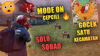 CEPCILL GOCEK GOCEK SATU KECAMATAN  SOLO VS SQUAD - GARENA FREE FIRE