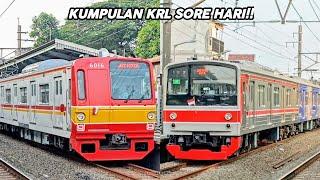 KUMPULAN KRL COMMUTER LINE SORE HARI  HUNTING KERETA KRL STASIUN TEBET TERBARU 2022