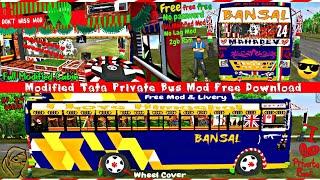 Modified Tata Private Mod For Bussid Jammu Private Bus Mod  Free Mod & Livery Download Tata Bus Mod