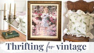 THRIFT VINTAGE DECOR WITH ME  THRIFT HAUL 2024  THRIFTED VINTAGE DECOR