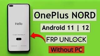 Oneplus Nord FRP BypassUnlock Google Account Lock Android 1112 Without Pc  Without Emergency Call