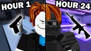 I Spent 24 Hours In Roblox Criminality From Scratch