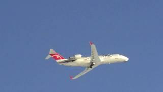 Northwest Airlines Canadair CRJ-200 Takeoff  RWY 17  MSP RARE