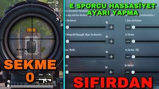 E SPORCU HASSASİYET AYARLARI NASIL YAPILIR  YENİ KOD  PUBG MOBİLE SIFIRDAN YAPMA