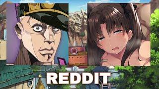 Anime vs Reddit the Rock reaction meme