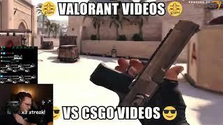 ohnePixel reacts to VALORANT VIDEOS VS CSGO VIDEOS with chat 