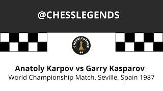 Anatoly Karpov vs Garry Kasparov. World Championship Match. Seville Spain 1987.