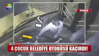 4 çocuk belediye otobüsü kaçırdı