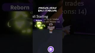 Making neon Bali Starling in roblox Adopt me.. #short #roblox #adoptme #makingneon