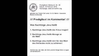 15.02.2015 - Was Nachfolge Jesu heißt