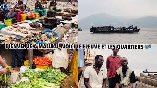 VOICI LA COMMUNE DE MALUKU LIBONGO LES QUARTIERS ET LES ACTIVITÉS DU FLEUVE 