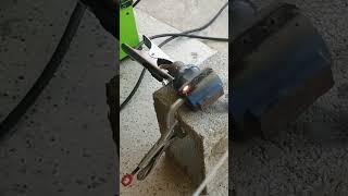 Lets Fix This Tiny Bench Vise - Cast Iron Welding with 7018 Electrodes #shorts