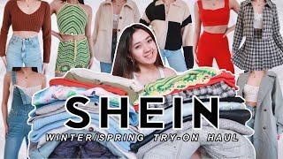 HUGE SHEIN TRY-ON CLOTHING HAUL 2022  WinterSpring 40+ items w DISCOUNT CODE