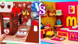 McDonalds vs Nutella  DIY Miniature Cardboard House