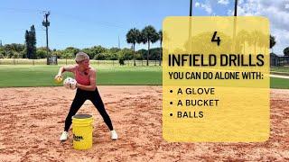 4 Infield Drills You Can Do Alone With A Glove A Bucket + Balls