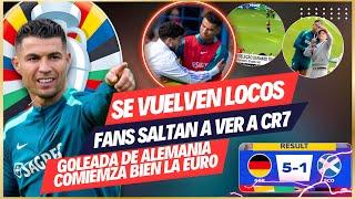  SE VUELVEN LOCOS los FANS por CRISTIANO y SALTAN al CAMPO de ENTRENO  ALEMANIA 5-1 ESCOCIA 