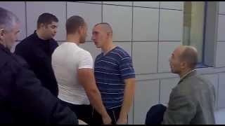 Russian fight over a broken bottle of vodka