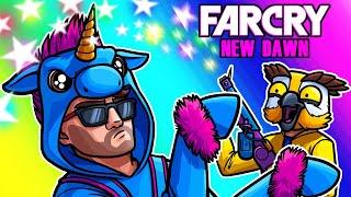 Far Cry New Dawn Funny Moments - Unicorn Moos Magic Flamethrower