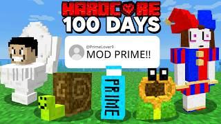 I Made Your Mod Ideas Every Day for 100 Days In Hardcore Minecraft FULL MOVIE