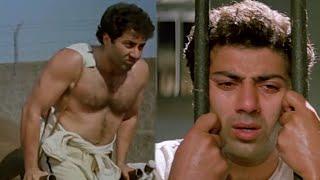 ख़ामोशी बहुत कुछ बोलती है Sunny Deol जेल में रो पड़ा  Zabardast Action Scene  Amrish Puri  Ghayal