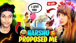 My Boyfriend Proposed Me On Live Stream   PN HARSH Proposed  PN ROSE  - Garena Free Fire