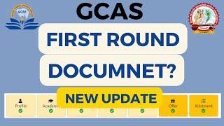 GCAS First Round  Document Verification  GCAS Portal 2024  Bknmu Junagadh #gcas