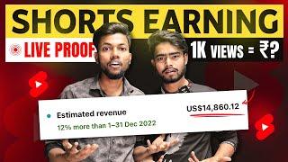 Shorts Earning Live Proof  1000 Views = Itna Jyada Paisa  Ft. @UpboyrajComedy