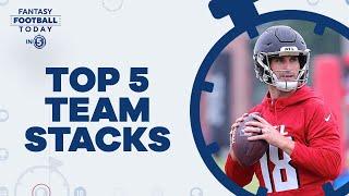 Top 5 Most Valuable Team Stacks for Best Ball in 2024 Fantasy Football Today in 5