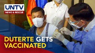 President Duterte receives Sinopharm vaccine