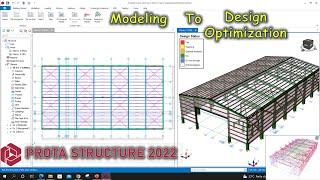 Steel Shed Design in Prota Structure 2022  Applying Loads Properly  Design Optimization