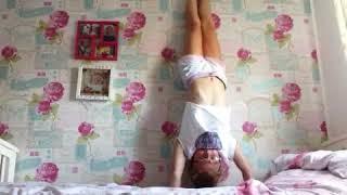 Trying to do gymnastics on my bed