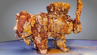 100 Years Underground Rusty Antique MEAT GRINDER Restoration