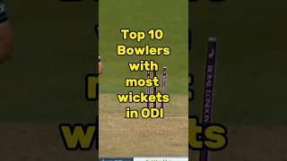 Top 10 Bowlers with most wickets in ODI #shorts #youtubeshorts #youtube #viral