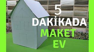 MAKET EV YAPIMI  MODEL HOUSE KOLAY EV YAPIMI MİMARİ TASARIM teknoloji tasarımMUKAVVADANKARTONDAN