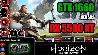 GTX 1660 vs RX 5500 XT  Test in Horizon Zero Dawn