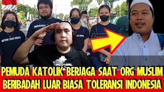 PEMUDA KATOLIK BERJAGA DAN BERSIHKAN TEMPAT SHOLAT ORG MUSLIM REACTION