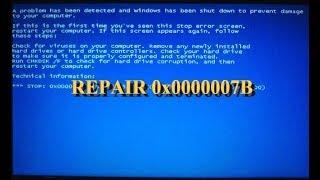 How to Repair fix stop 0x0000007b Blue Screen error