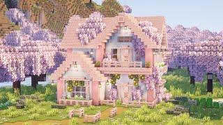 Minecraft How to Build a Cute Cherry Blossom House  Tutorial